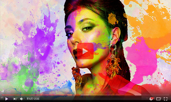 Color Splatter Photoshop Action - 1