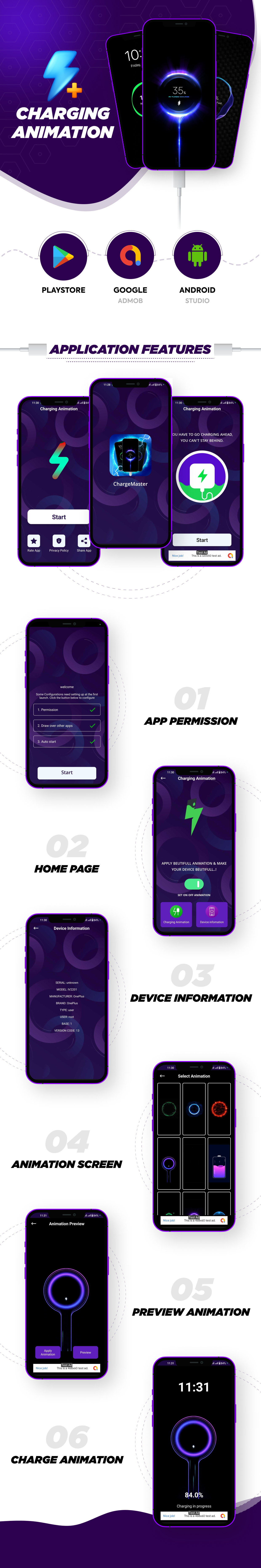 Battery Charging Annimation | Full Android App | Admob Ads - 1