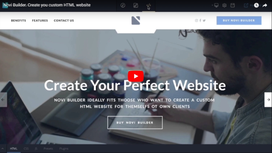 Novi - HTML Page Builder & Visual Content Editor - 1