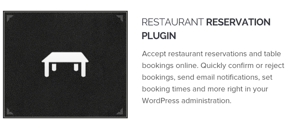 Restaurant Reservation Plugin