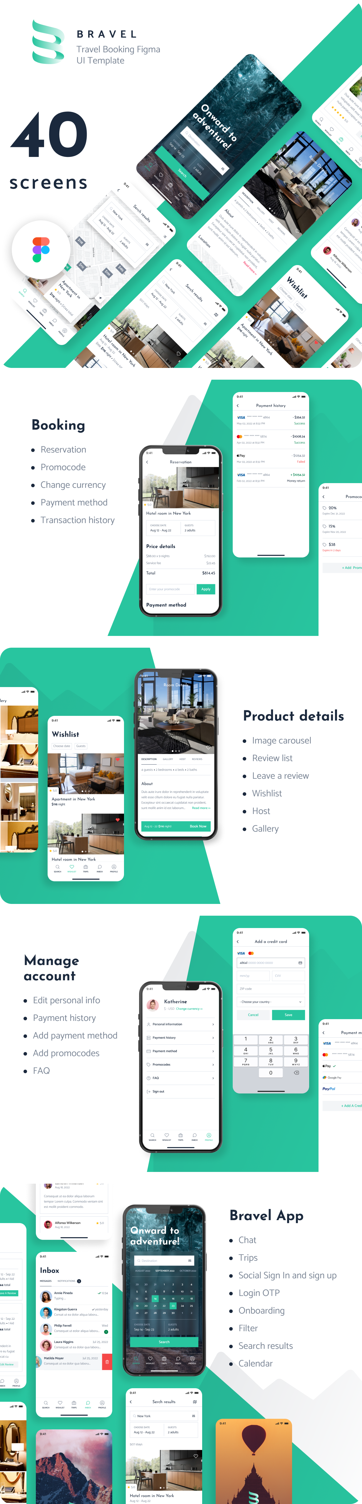 Bravel - Travel Booking App Figma UI Template - 1