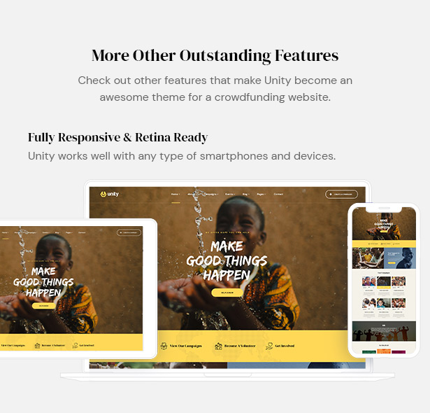 Unity - Best Crowdfunding WordPress Themes