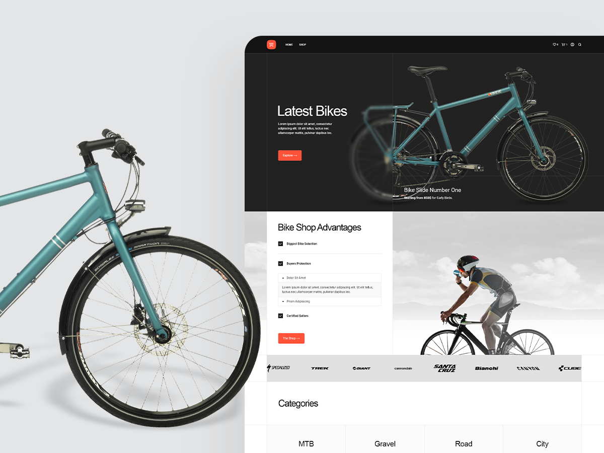 Bikes Store - Elementor Template Kit