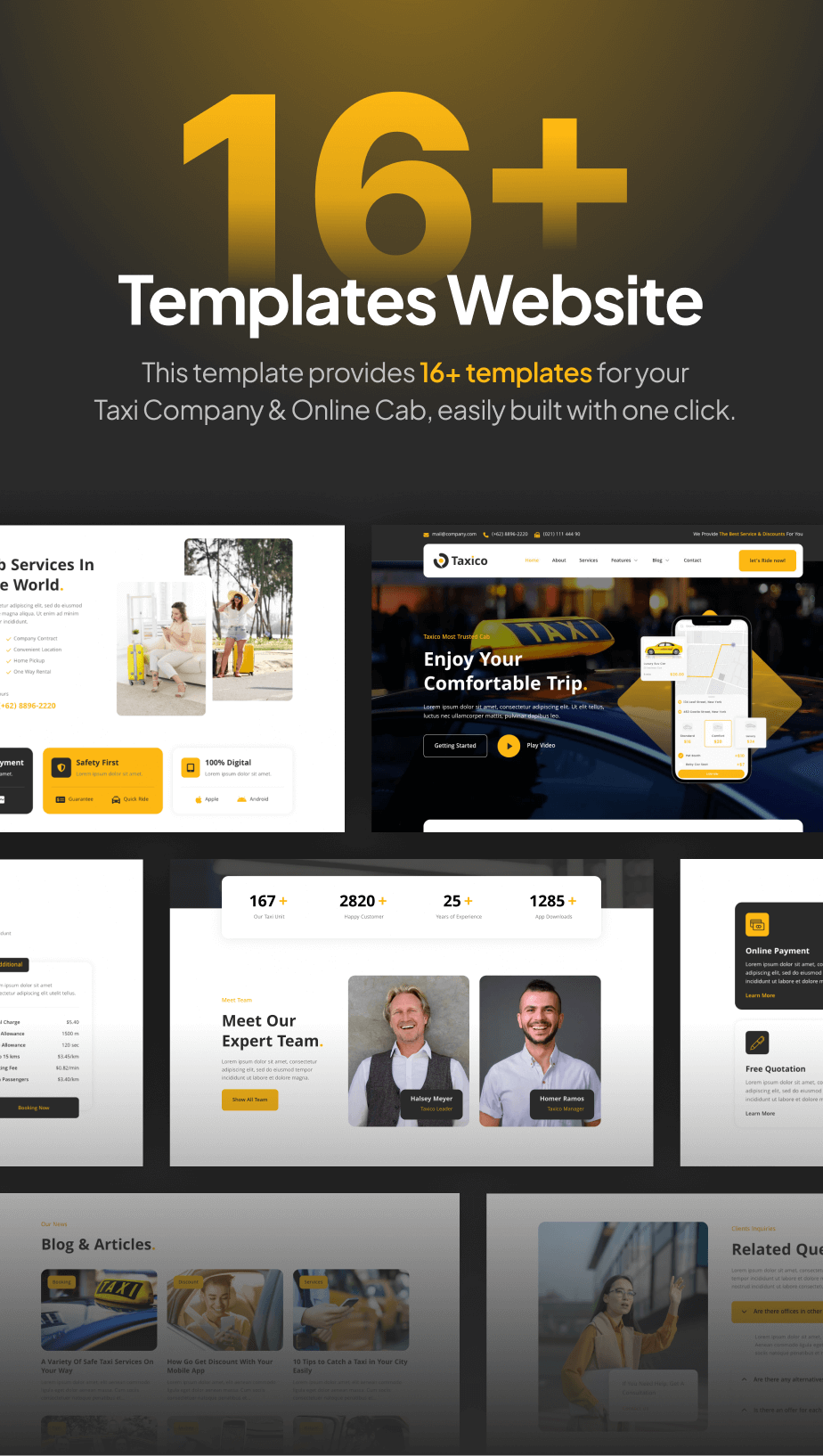 Taxico – Taxi Company & Online Cab Service FSE WordPress Theme - 4