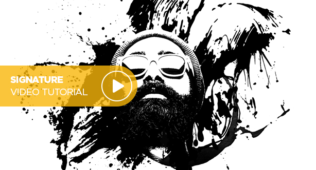 Signature - B&W Vector CS4+ Photoshop Action - 1