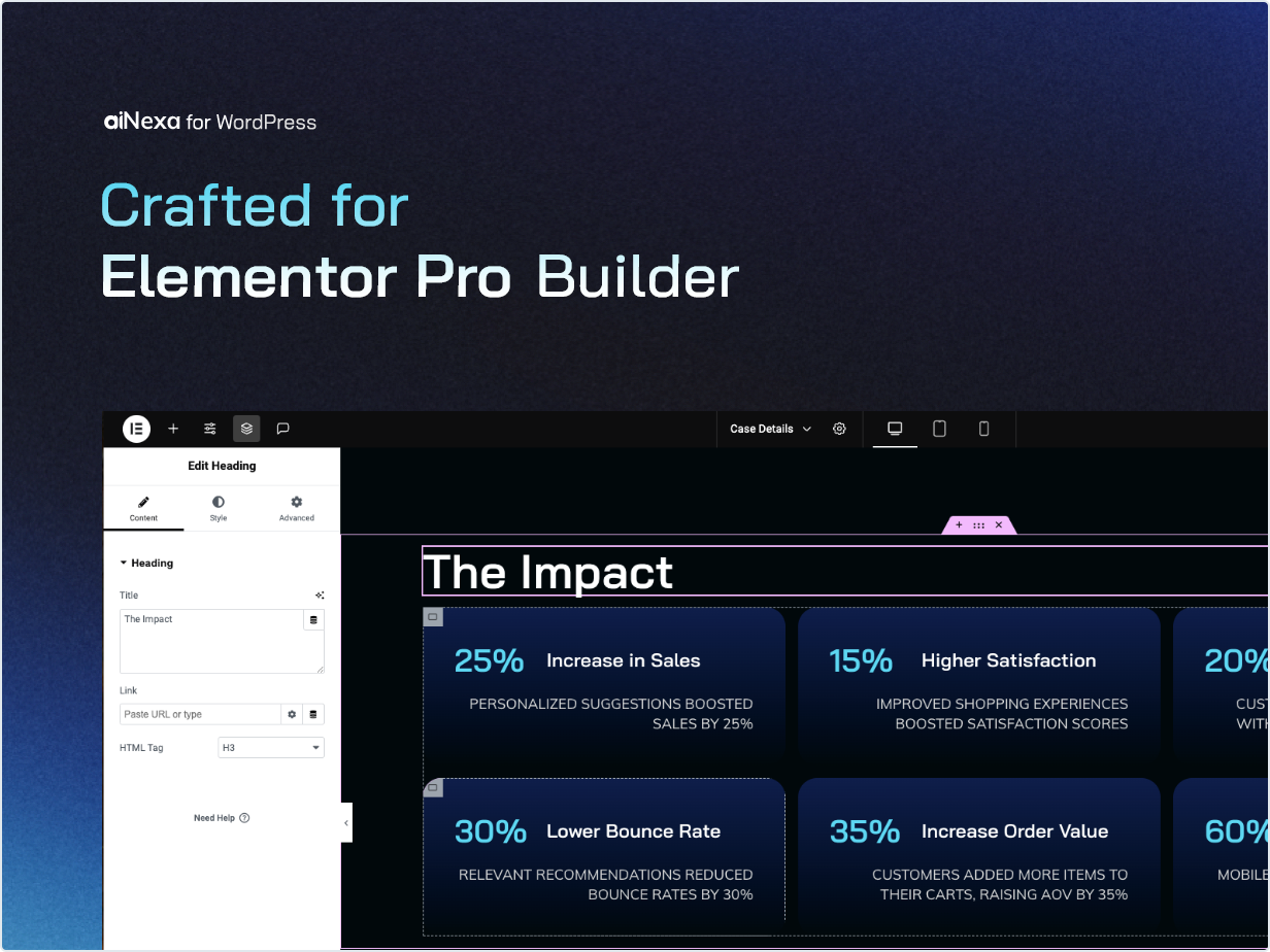 Crafted for Elementor Builder