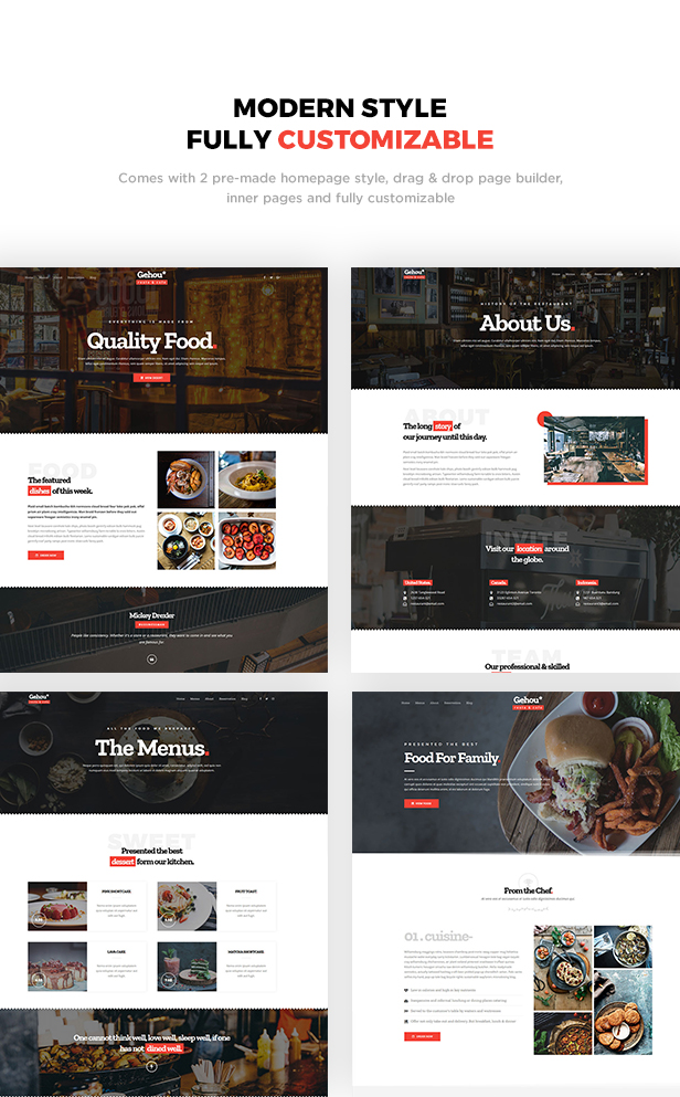 Gehou - A Modern Restaurant & Cafe Theme - 1