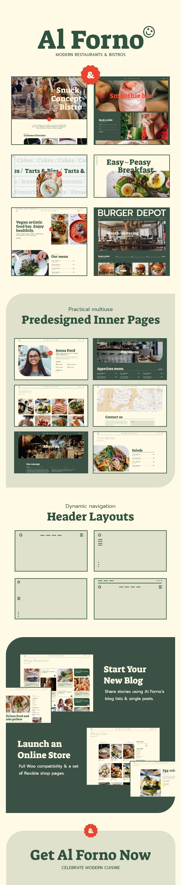 Al Forno - Restaurant and Juice Bar WordPress Theme - 2