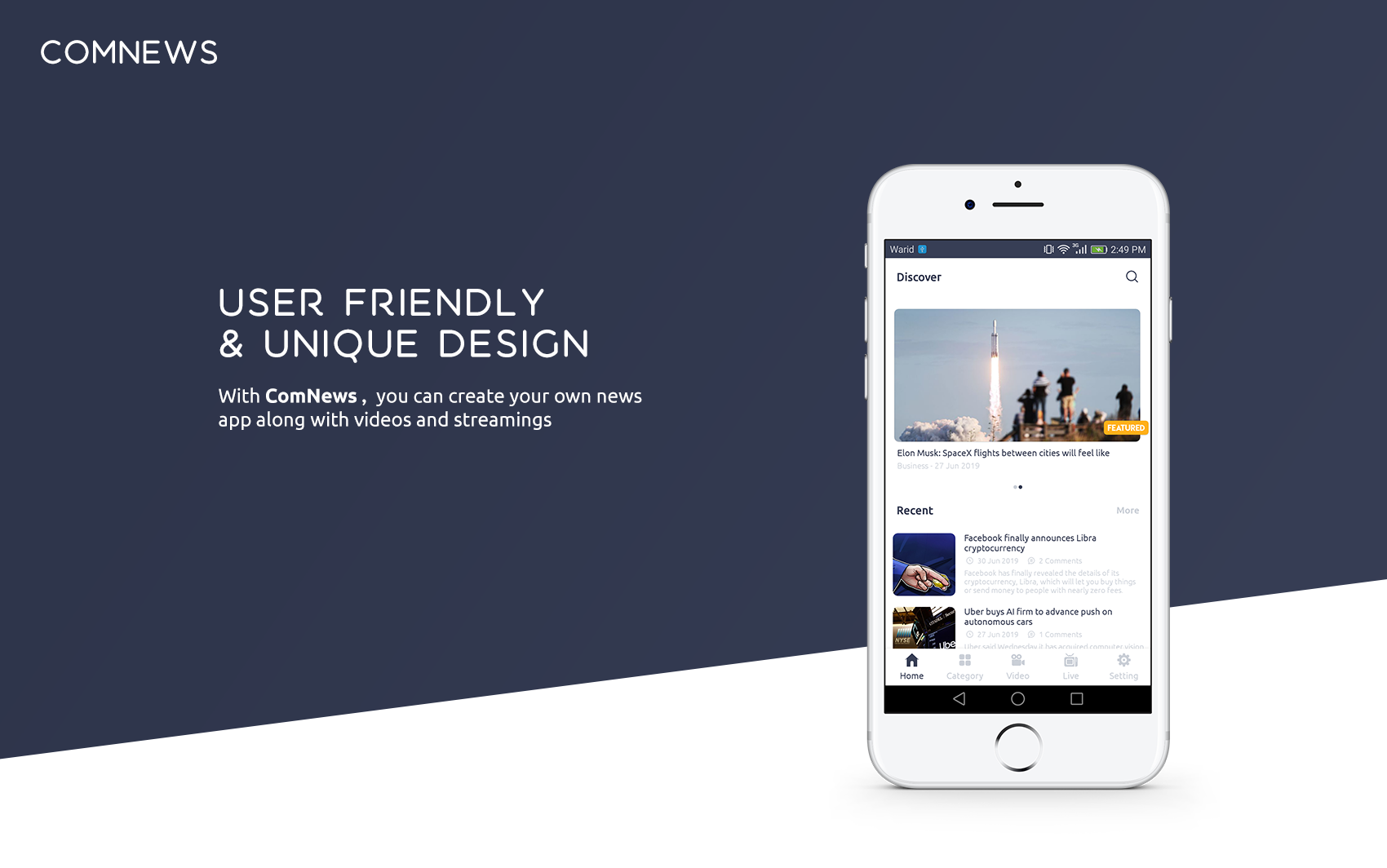 ComNews - Android News App with Admin Panel - 1