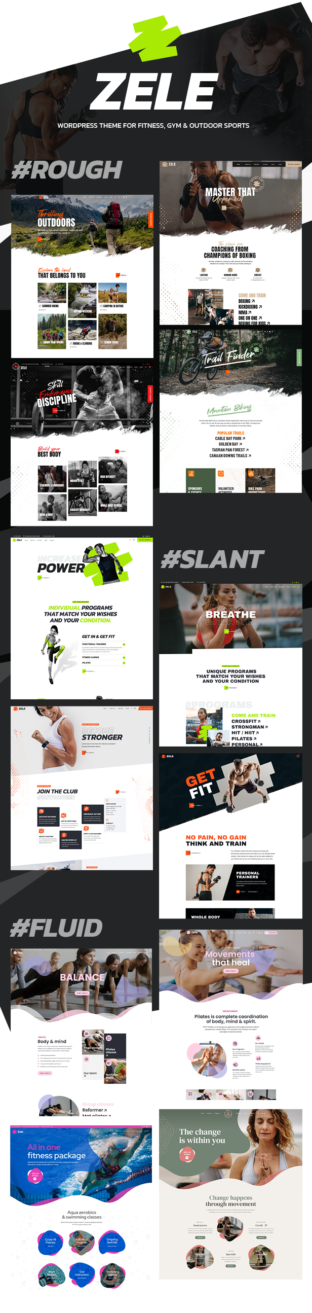 Zele - Fitness & Sports WordPress Theme - 2