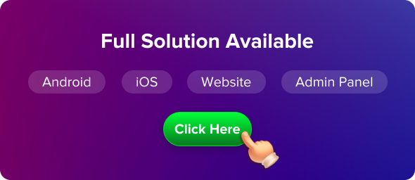 Image that includes android, website, IOS and admin panel solution availability