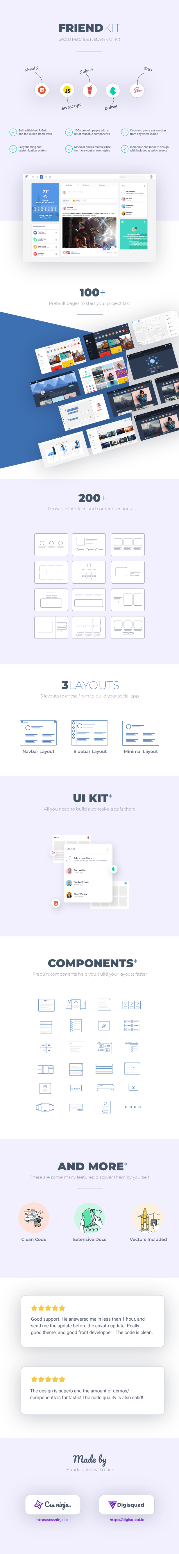 Friendkit - Social Media UI Kit - 1