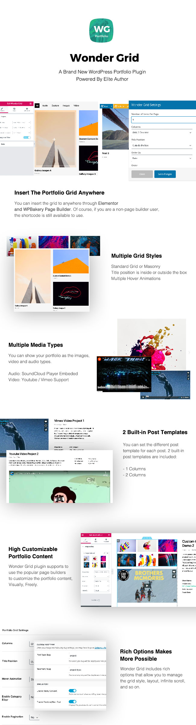 Wonder Grid - WordPress Portfolio Plugin - 1