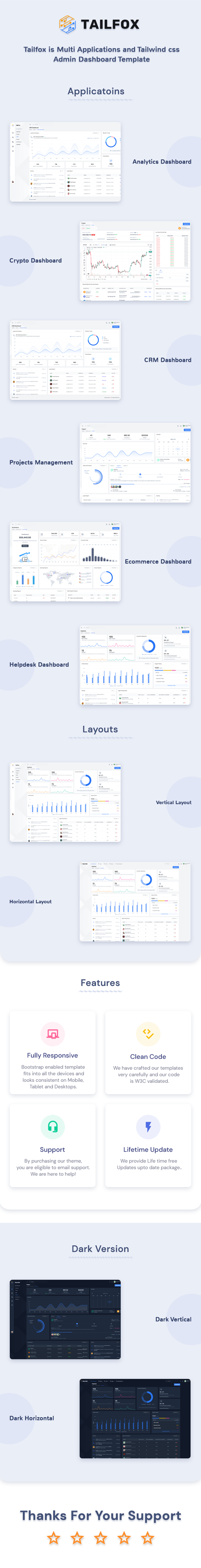 Tailfox - Tailwind CSS Admin Dashboard Template - 1