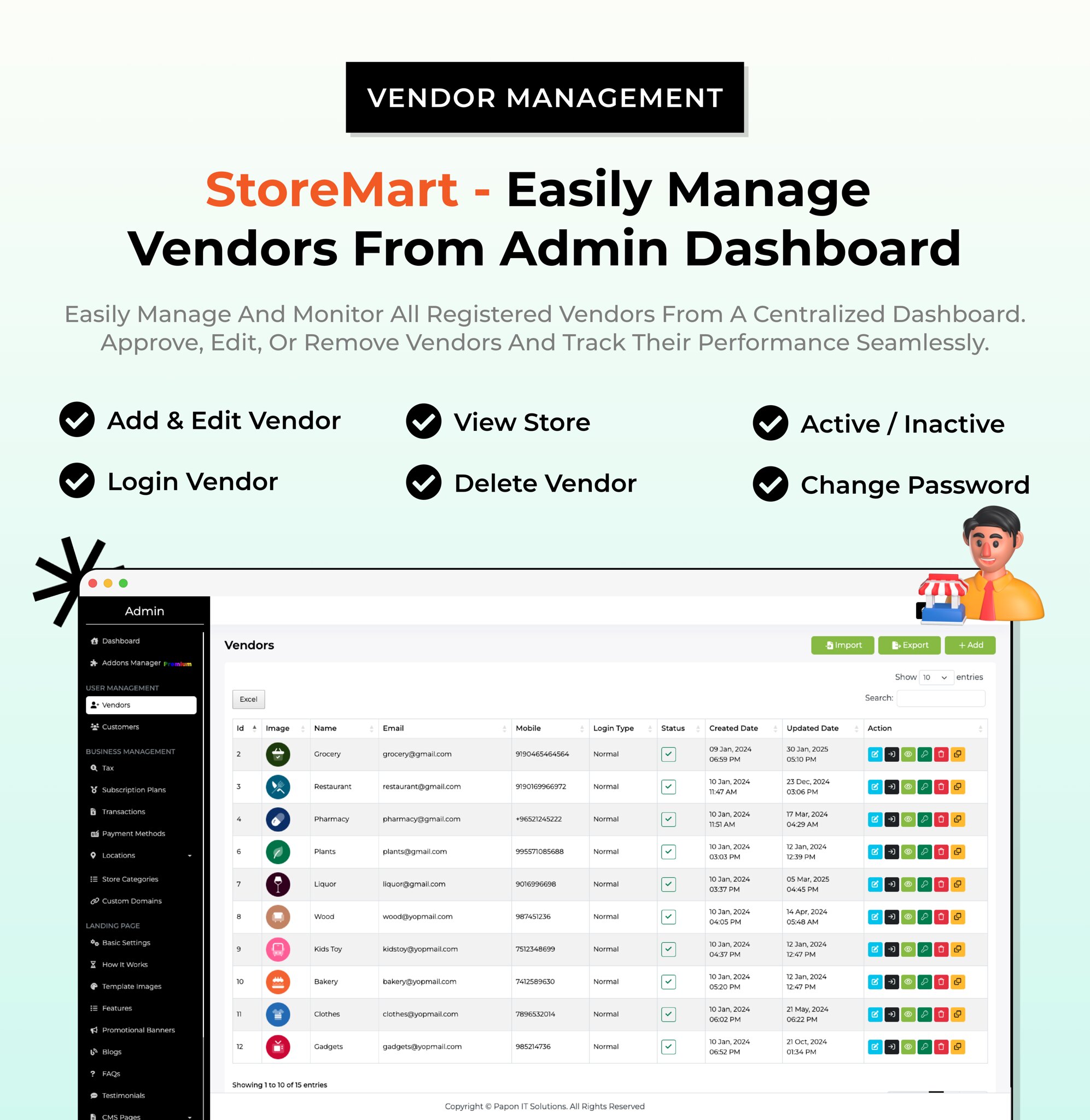 StoreMart SaaS - Online Product Selling SaaS Business Website Builder