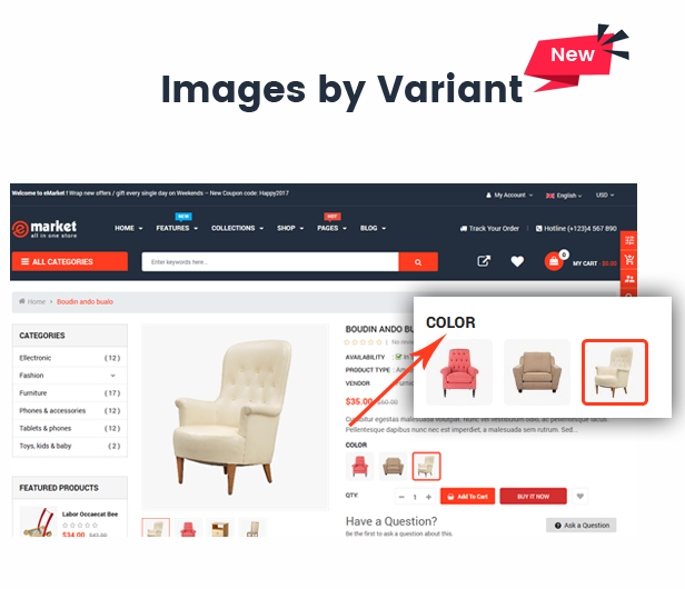 Emarket Responsive Multipurpose Sectioned Drag Drop