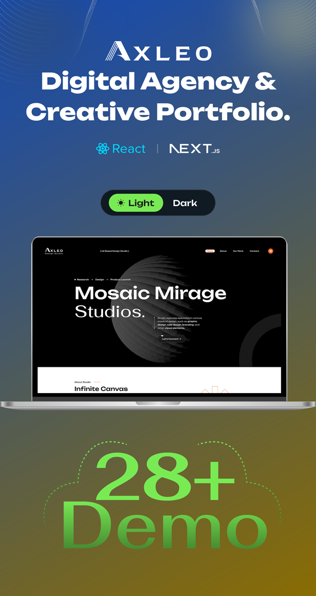 Axleo - Digital Agency Creative Portfolio NextJS Template - 1