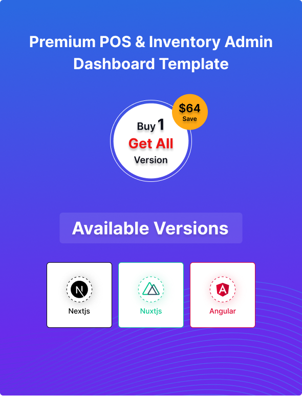 Inventual – Angular, NextJs & NuxtJs Inventory Admin Template + RTL - 2
