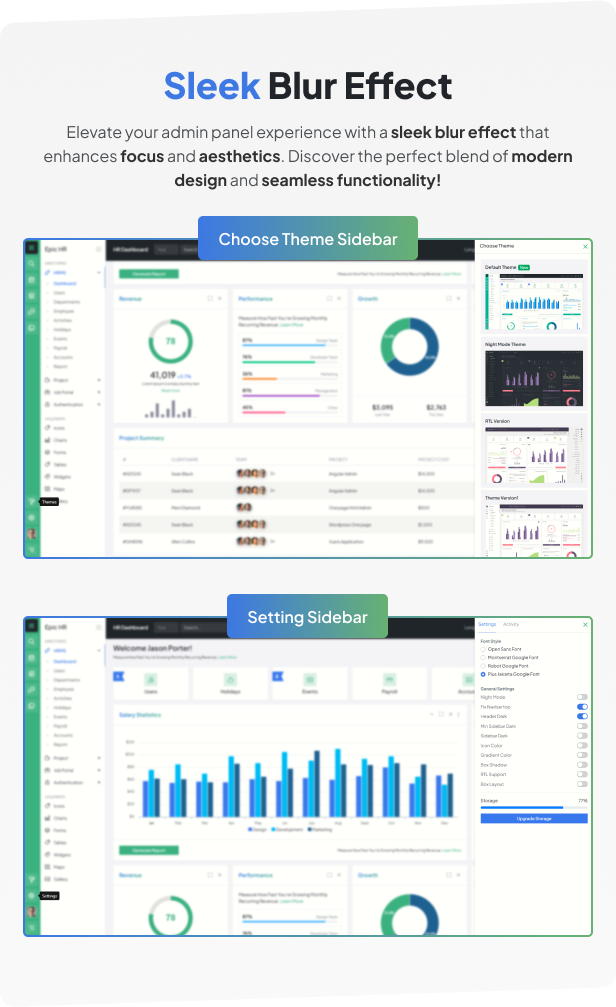 Epic Pro - React + Angular + Laravel + Bootstrap HR Management Admin Template & UI Kit - 7