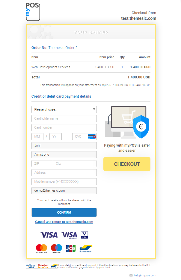 myPOS Payment Gateway for Perfex - 1