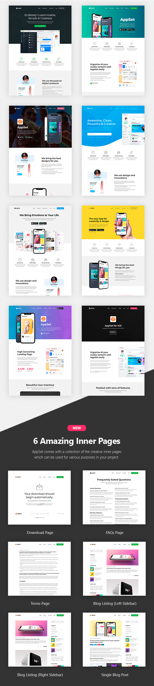 Appset - App Landing Page WordPress Responsive Theme in Marketing Blog & Digital Portfolio Showcase - 3