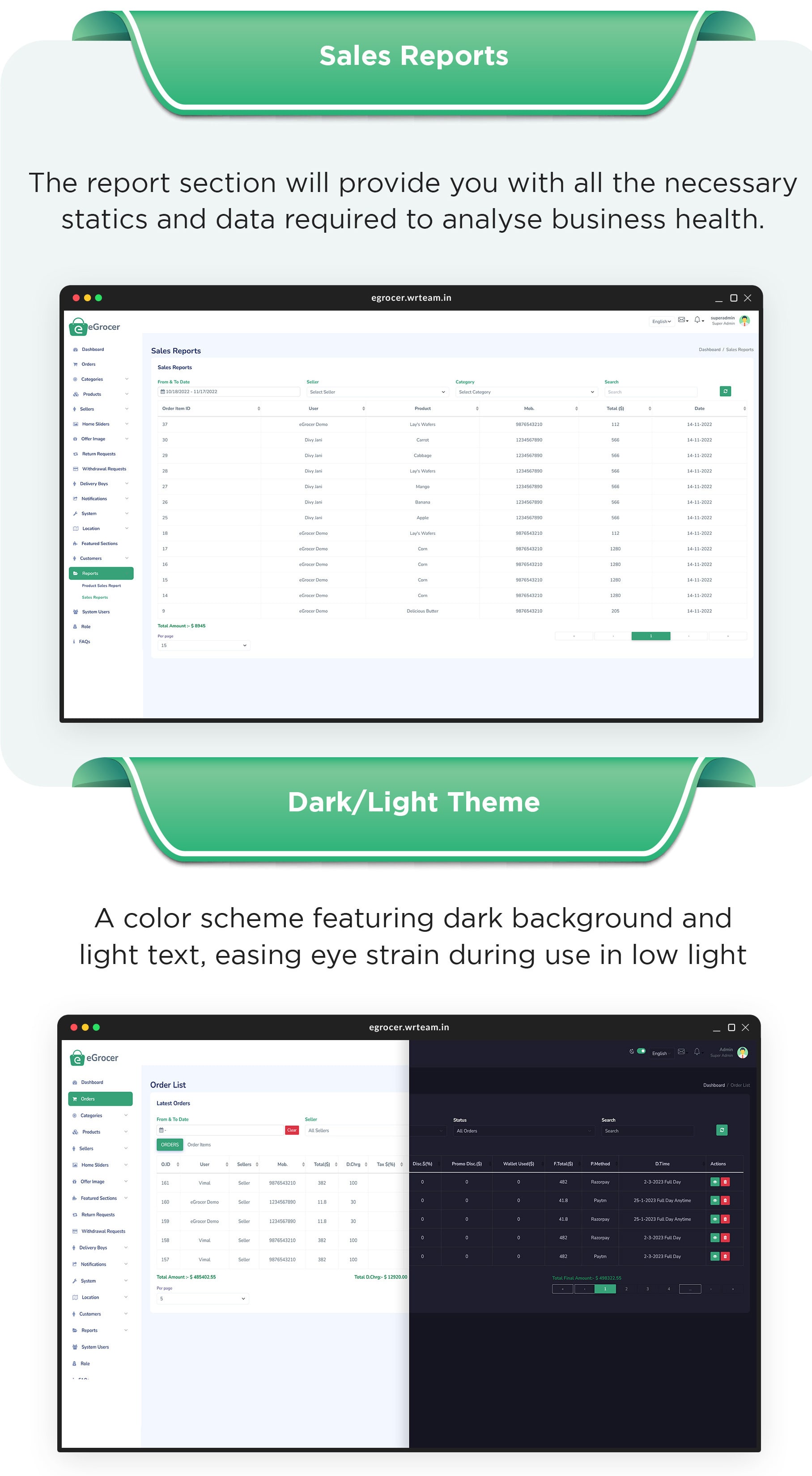 eGrocer - Online Multi Vendor Grocery Store, eCommerce Flutter Full App | Admin Panel | Web Version - 27