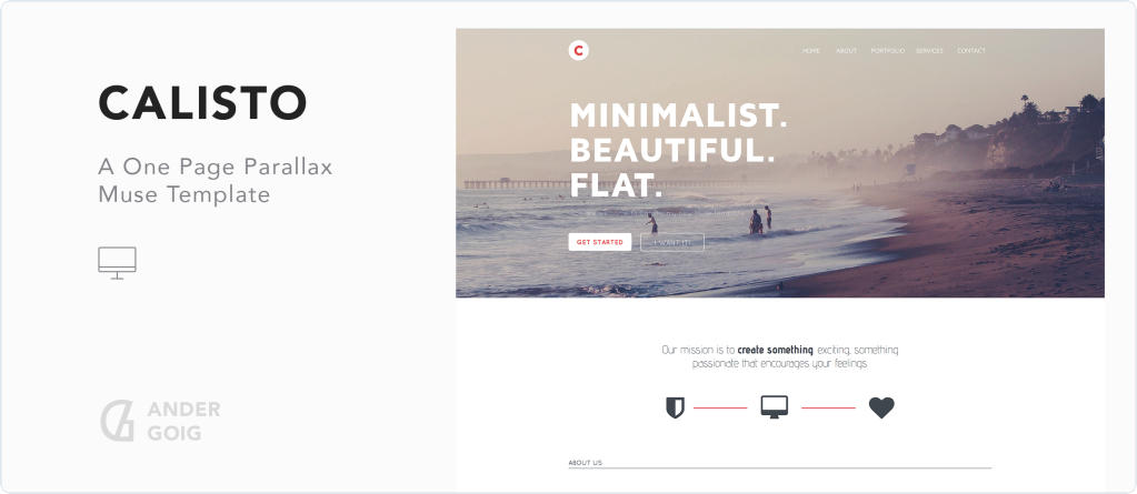 Calisto - One Page Muse Template