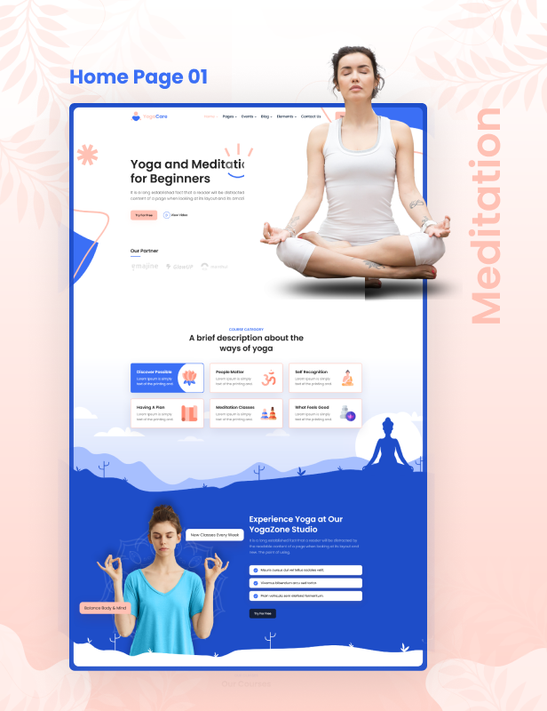 YogaCare - Coach, Speaker & Motivation HTML Template by hugebinary