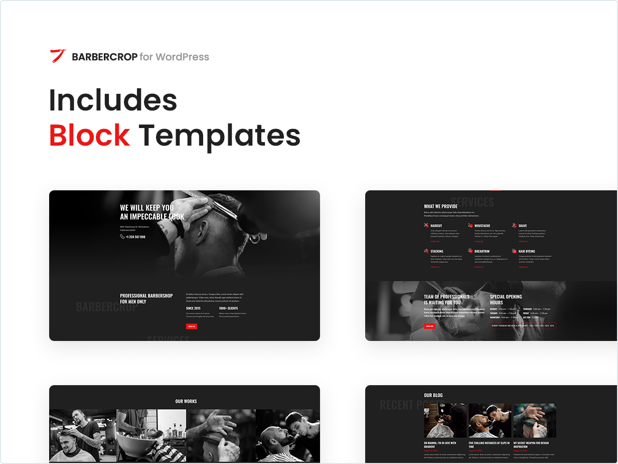 Includes Block Templates