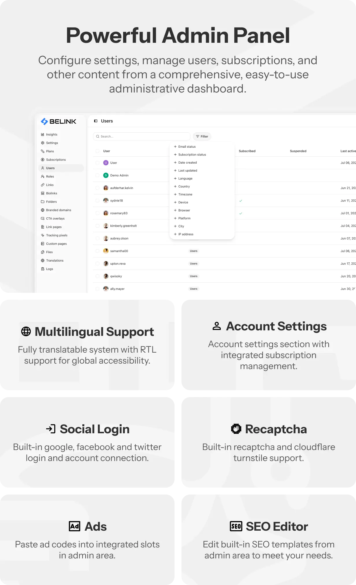 BeLink - Bio Link & URL Shortener Platform - 10