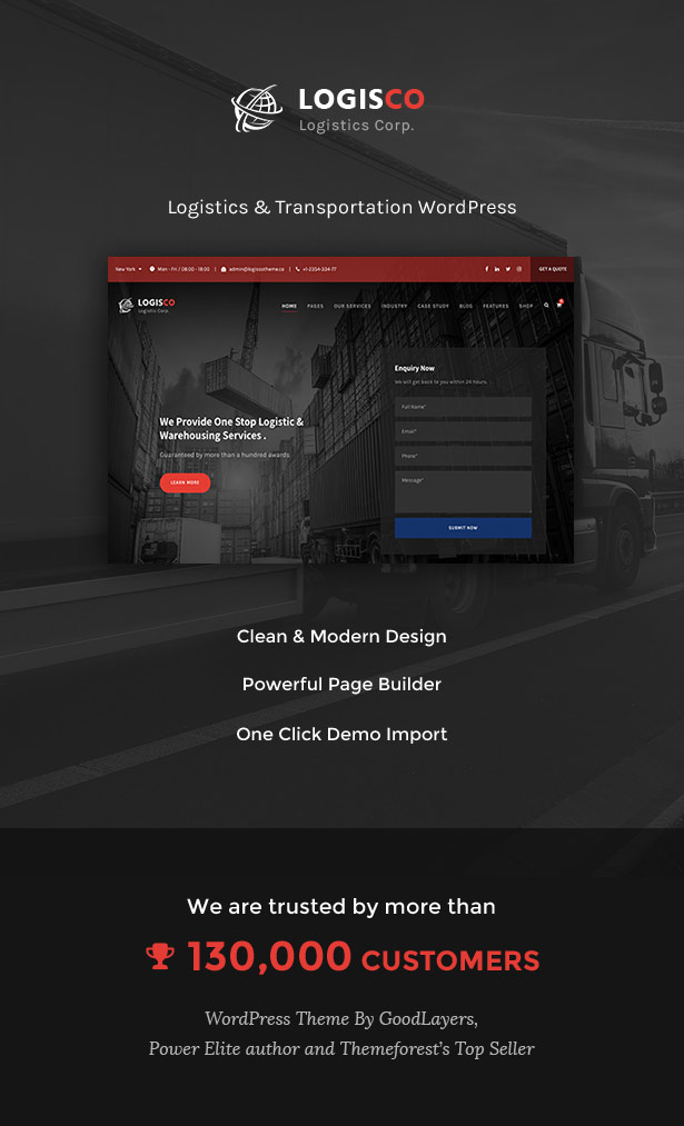 Logisco - Logistics & Transportation WordPress - 1