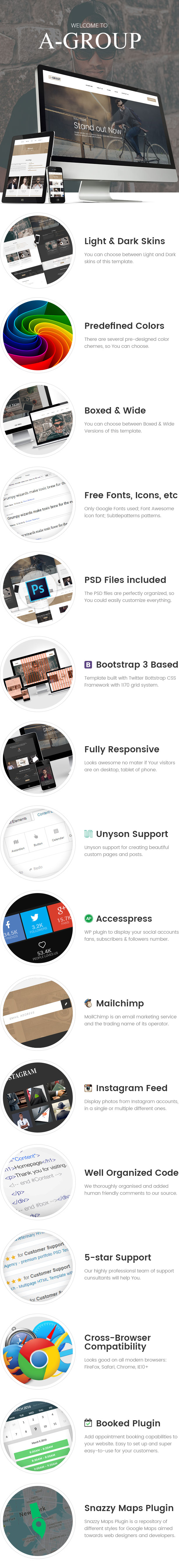 A-Group - Corporate & Business Company WordPress theme