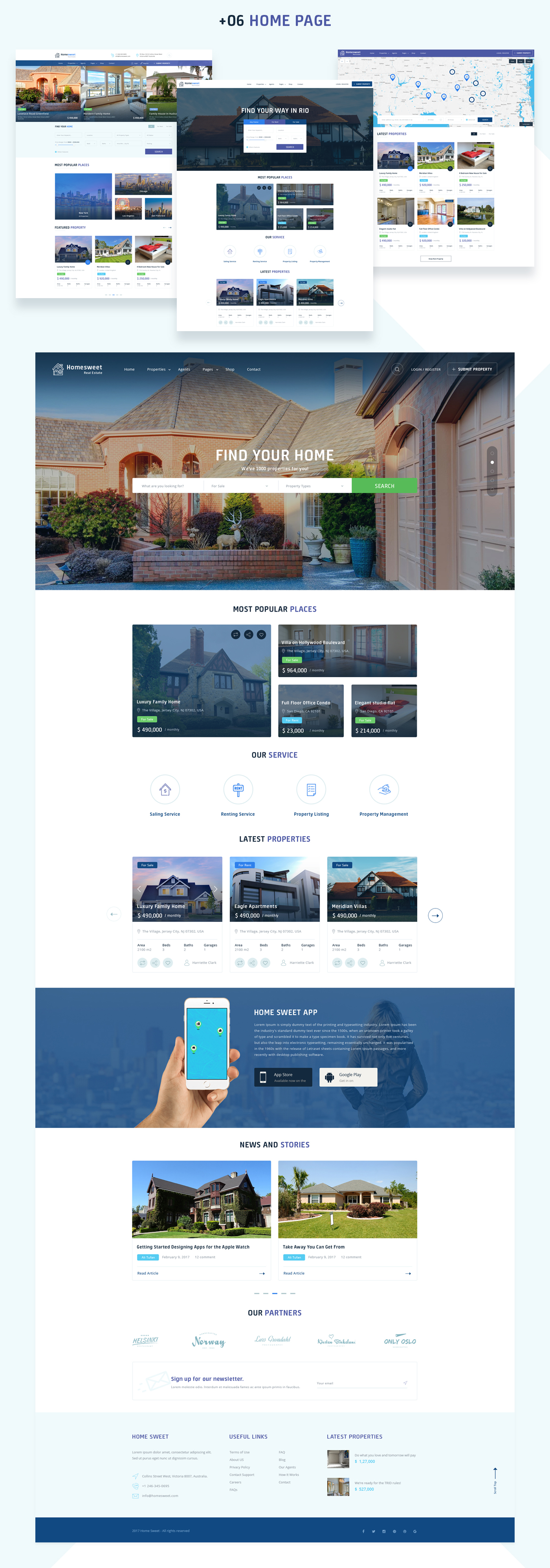 Homesweet - Real Estate PSD Template - 3