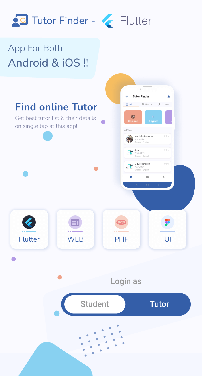 Tutor Finder - (Flutter + Web App + Admin Panel + UI) - 4
