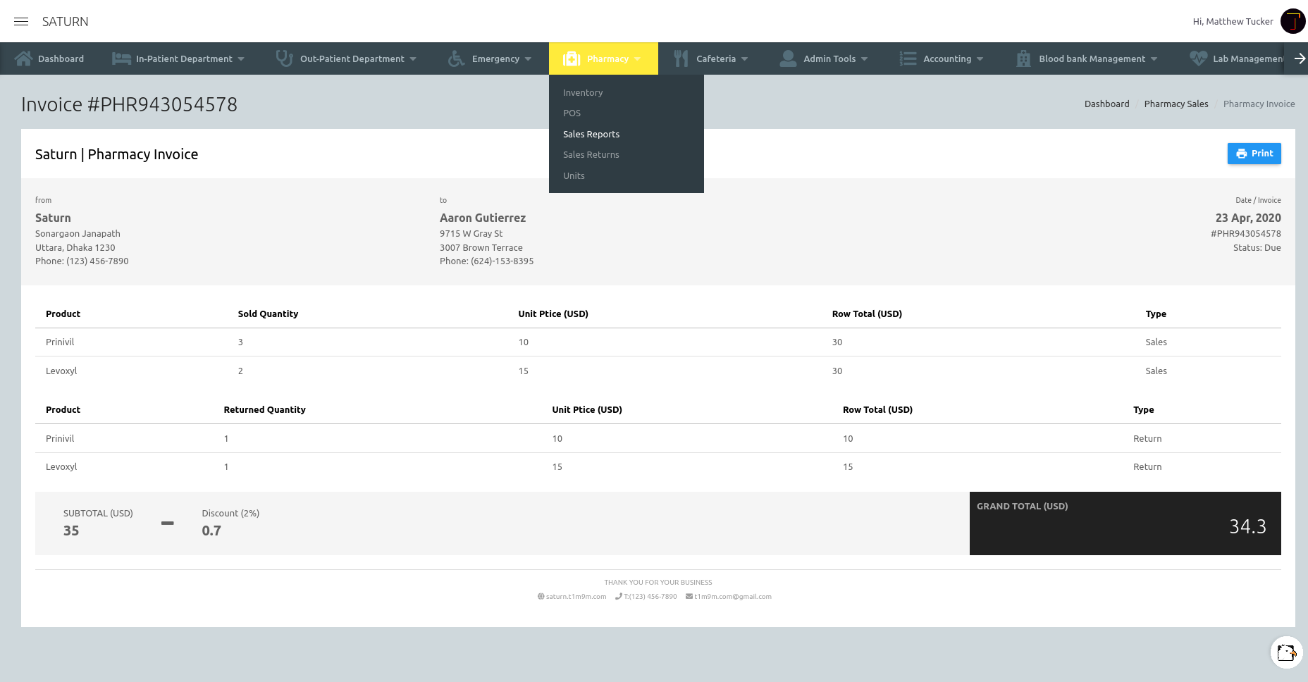 Saturn | Hospital Management System - 23