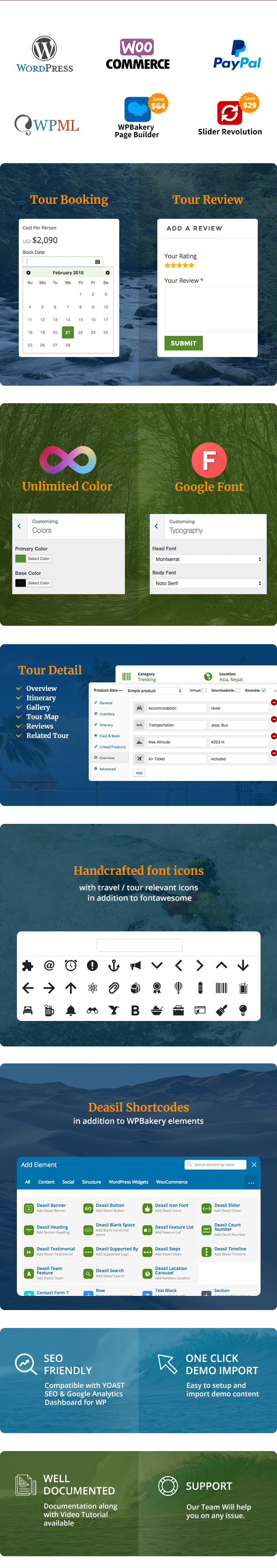 SEO friendly, one click demo import