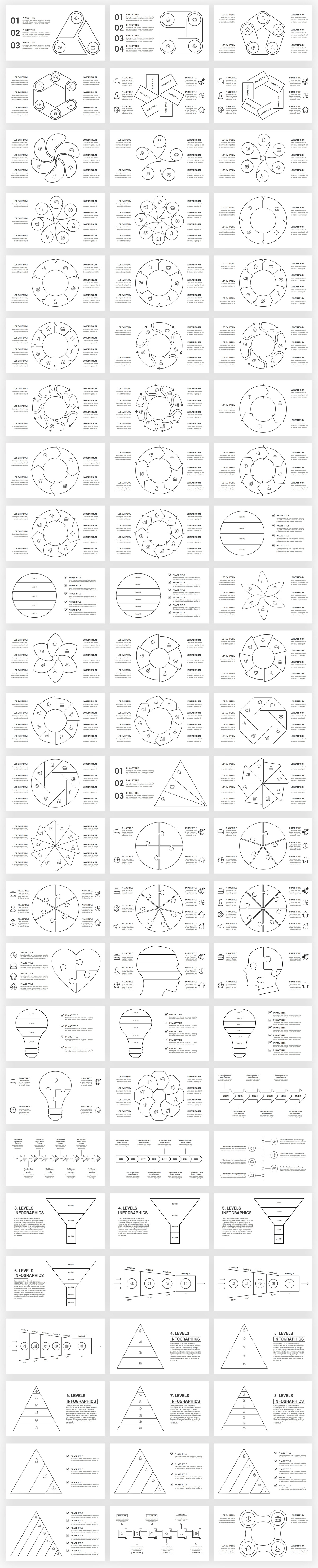 Infographics Complete Bundle PowerPoint Templates - 84