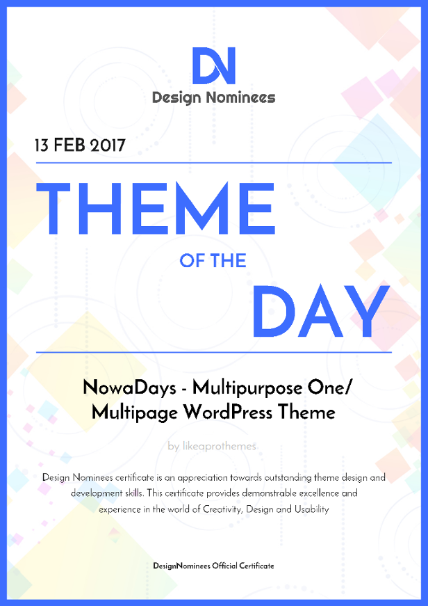 NowaDays - Multipurpose WordPress Theme
