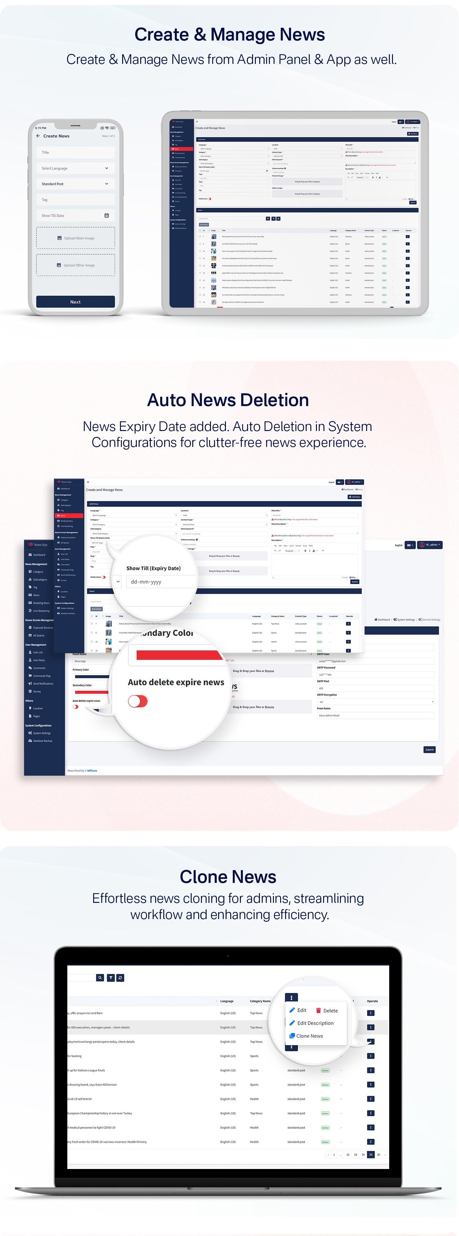 Aplicativo de notícias e Web -Flutter News App para Android e IOS |  Site de notícias com painel de administração - 25