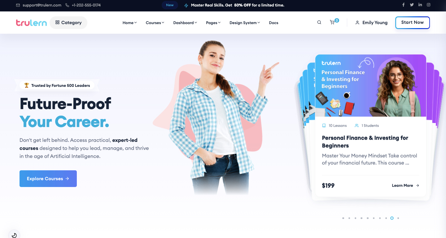 TruLern MERN Stack LMS Dashboard