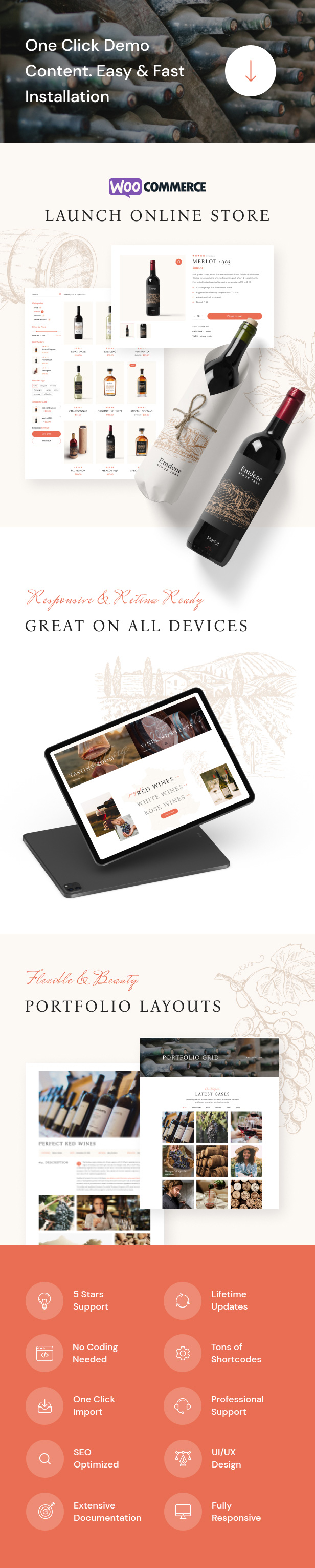 Emdene - Wine & Cheese WordPress Theme - 2