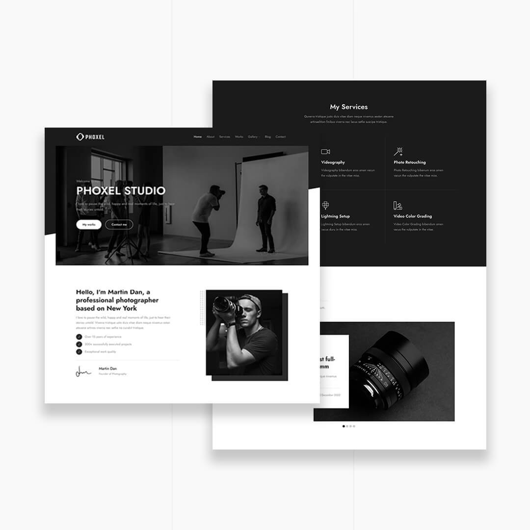 Phoxel - Photography Portfolio WordPress Theme