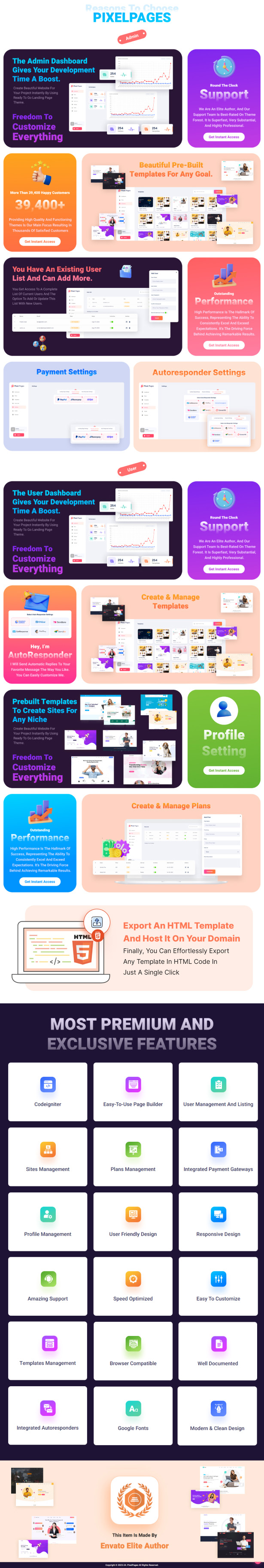 PixelPages - SAAS Application Website Builder for HTML Template - 4