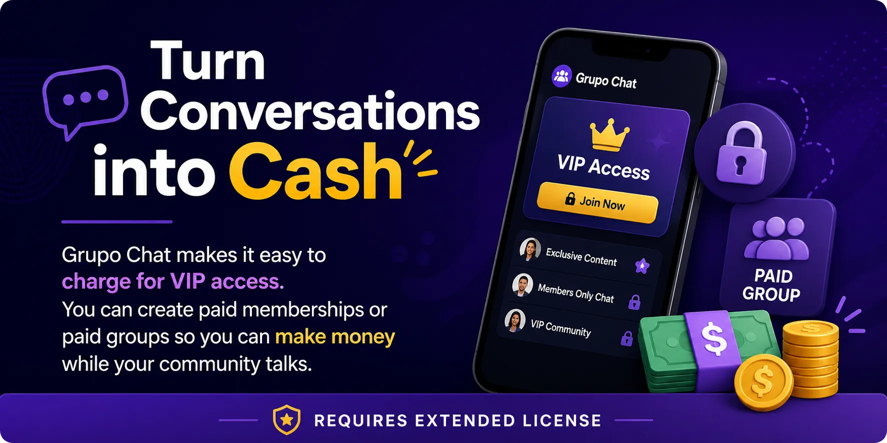 Grupo Pro group and private messaging system
