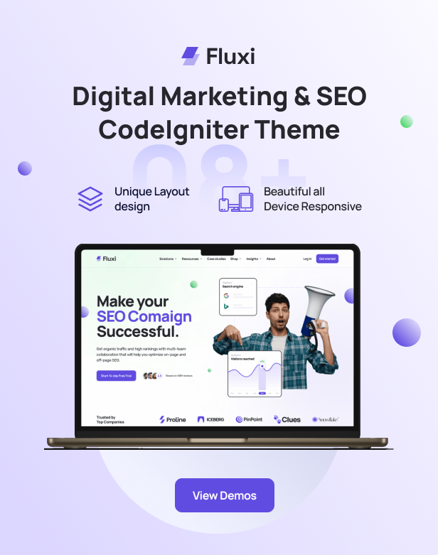 Fluxi - SEO Digital Marketing CodeIgniter Template - 14