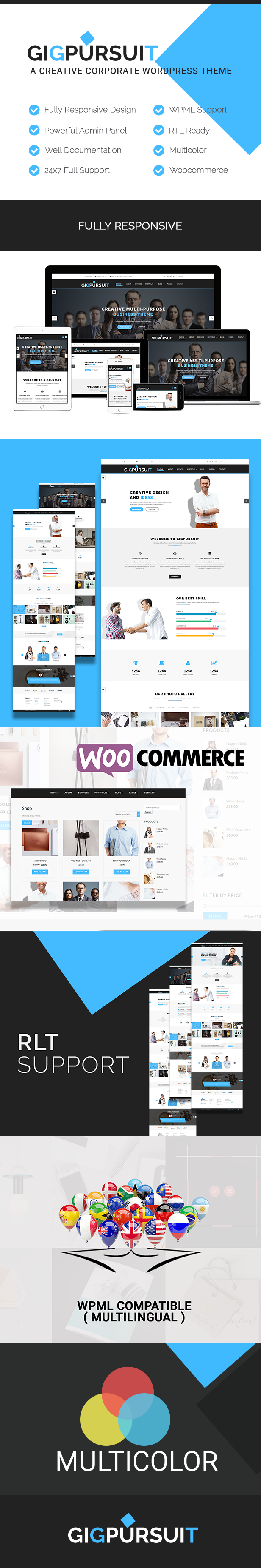 GigPursuit - Business, Corporate, Creative WordPress Theme