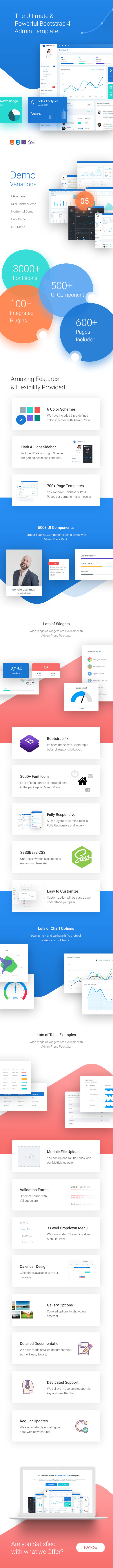 Admin Press - The Ultimate & Powerful Bootstrap 4 Admin Template - 1