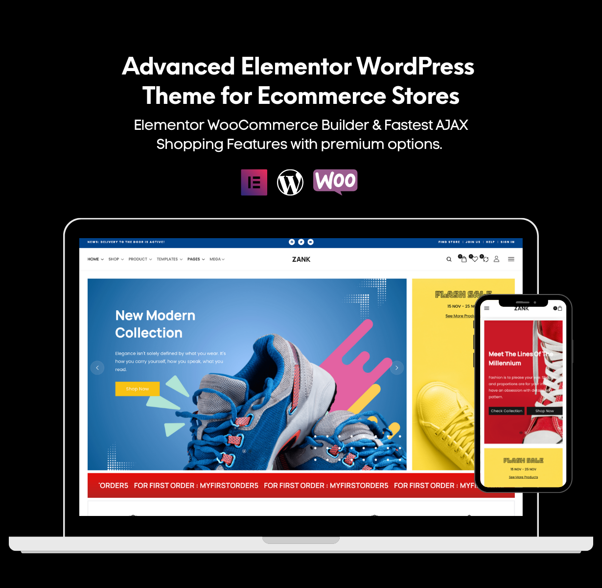 Zank - Best Rated Elementor WooCommerce Home page Theme