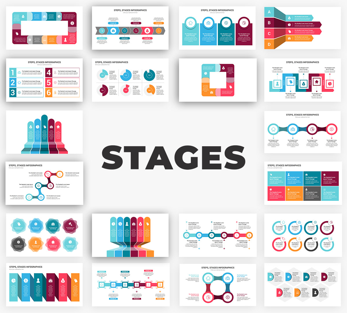 Infographics Complete Bundle PowerPoint Templates - 81