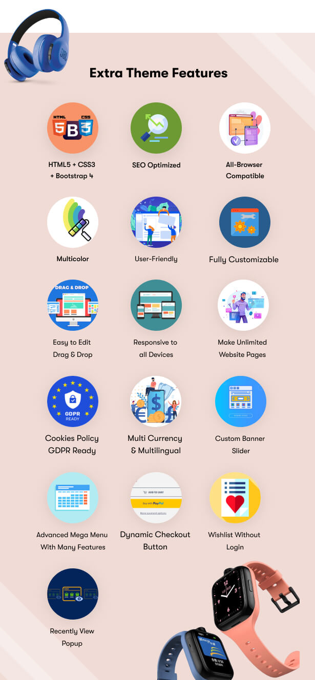 Extra theme features